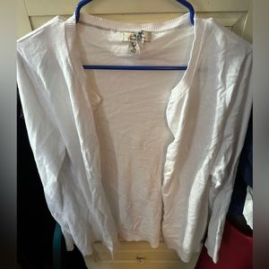 Ll bean white cardigan